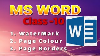 MS Word - Insert Watermark, Page Color & Page Border | Bangla Tutorial | SOHEL Next Click