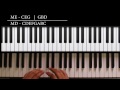 Aprenda tocar teclado e piano fácil Exercício de coordenação entre acordes e escalas #5