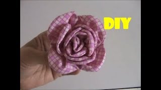 Rosa de tecido fácil DIY