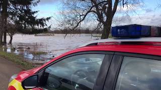 Hochwasser der Rhume in Northeim wegen Dauerregen