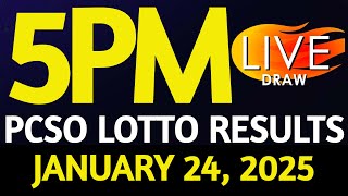 Lotto Result Today 5:00 pm draw January 24, 2025 Friday PCSO LIVE RESULT