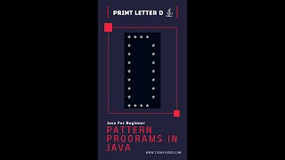 Print Alphabet D In Java #Shorts #Coding