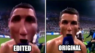 Cristiano Ronaldo Siuuu Original Clip VS Edited 🤔 | Siuuu Meme | |Funny Siuuu 😅 |