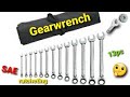 GEARWRENCH 13 Pc. 12 Pt. Reversible Ratcheting Combination Wrench Set with Tool Roll, SAE - 9509RN