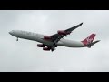 Virgin Atlantic ► Airbus A340-300 ► Final approach ✈ London Heathrow Airport