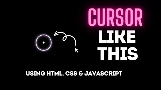 Custom Cursor Without Framework! | Using HTML CSS & JS | Web Development Tutorials