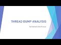 Thread Dump Analysis - By RadhaKrishna Prasad