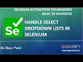 Selenium Automation Framework Tutorial - Handle Select Dropdown Lists in Selenium