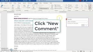 Annotate in Microsoft Word