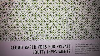 Cloud-Based Virtual Data Rooms (VDRs) for Private Equity Investments