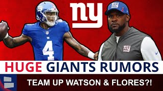HUGE Giants Rumors: Deshaun Watson & Brian Flores TEAMING UP In New York? ESPN Bombshell Report