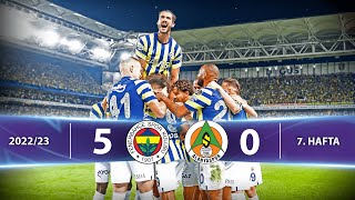 Fenerbahçe - C. Alanyaspor (5-0) Highlights/Özet | Spor Toto Süper Lig - 2022/23