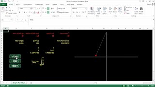 Simple Pendulum Simulation (Excel 2013)