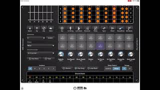 Guitar strum pattern made with Midi Strummer on iOS.