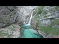 slap savica waterfall savica raw drone footage