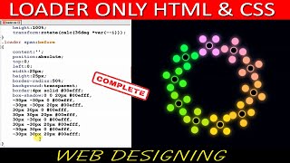 How to Make Animated loader | CSS Loading Animations | CSS Preloaders | Loading Animation HTML CSS