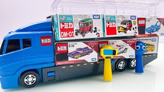 【トミカ】はたらくくるまのミニカーを開封してコンボイへ収納します☆SPRUNKI unbox the Tomica miniature cars and store them in the convy