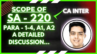 🔥Part 1 - SA 220: Para 1-4,A1,A2 - Scope of SA I CA Inter I CA Final I Shreenidhi Borikar🔥