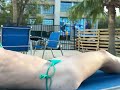 crossdressing in a bikini in public at a hotel pool bikini crossdressing @jezebelform