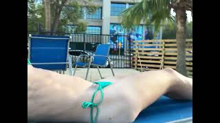 Crossdressing in a bikini in public at a hotel pool #bikini #crossdressing @jezebelform