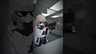 Who gave this Vtuber a GUN?? 🔫 | VRChat | Full Body Tracking VR #shorts