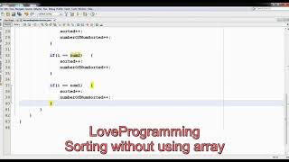 Sorting Without Using Array