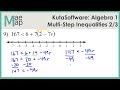 KutaSoftware: Algebra 1- Multi-Step Inequalities Part 2