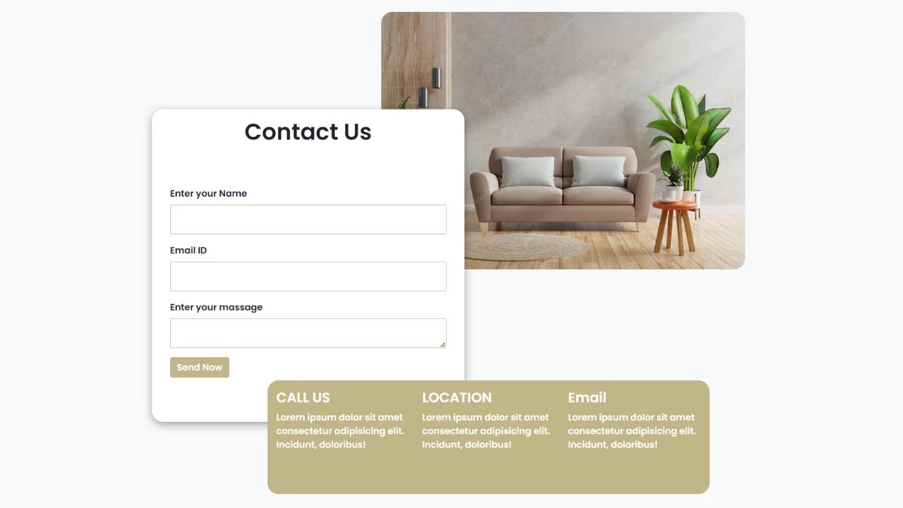 Beautiful Contact Form Html Css Bootstrap 5 | Mobile Responsive Contact ...