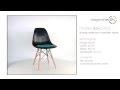 Eames Dining Sidechair Wooden base (DSW) black