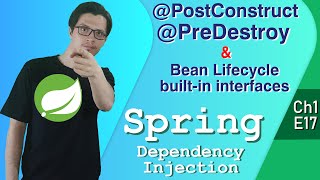 @PostConstruct, @PreDestroy & Bean Lifecycle Built-in interfaces | Spring Tutorial |Ch1|E17|