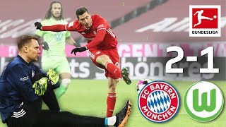 Manuel Neuer & Lewandowski Shine | Bayern - Wolfsburg | 2-1 | Highlights | MD 12 - 2020/21