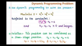 Dynamic Programming Problem for || solving non-linear programming problems || Maximization Type 2