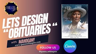 Let's design Mama Jewel Robinson obituary template using Canva #obituaries #cute #canvatutorial
