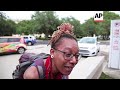 protesters scuffle with charlotte police officer