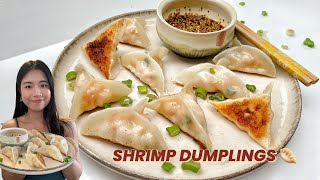 My family's favorite pan-fried Shrimp Dumplings 🍤🥟 - we make this all year round!