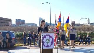 Joslin Mardirosian - Armenian Genocide speech in the Armenian Heritage Park