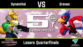 Dynamite! (Fox) vs Graves (Falco) - Melee Losers Quarterfinals -  Five Iron Melee 24