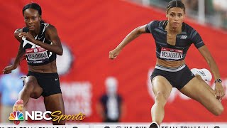 51.90!! Sydney McLaughlin vs. Dalilah Muhammad epic results in ANOTHER world record | NBC Sports