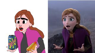 Frozen 2 Elsa And Anna funny Drawing memes -Try not To laugh