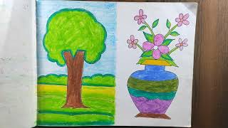 Easy oil pastel drawing for beginners// for kids showing