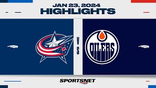NHL Highlights | Blue Jackets vs. Oilers - January 23, 2024