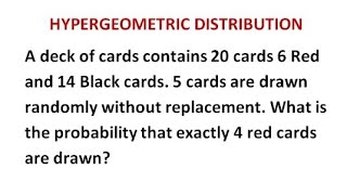 Hypergeometric Distribution #Concept#Problem-shortcut