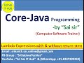 Java Lambda Expressions with and without return statements #317||Java Anonymous Functions or Methods