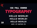 Learn All The CSS Typography Properties In 12 Minutes