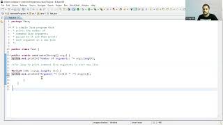 A simple Java Program that prints the number of command-line arguments passed to it