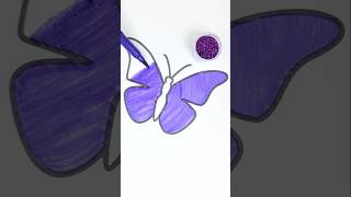 Beautiful Purple Butterfly 🦋 💜 💕  Glitter Art ✨️ #glitter #glitterart #colors #purple