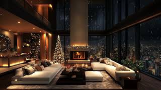 Jazz Night by the Fireside 🎷🔥 | Soothing Christmas tunes with warm fire sounds for the holidays ✨