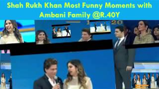 Shahrukh Khan most Funny Monents Ambani  Family @ RiL 40 Years