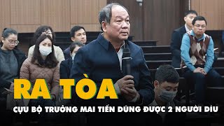 Cựu bộ trưởng Mai Tiến Dũng được dìu đến dự tòa