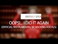 Oops!... I Did it Again (Official Instrumental Karaoke with Backing Vocals) - Britney Spears